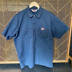Ben Davis Short Sleeve 1/2 Zip Pocket Shirt EUC